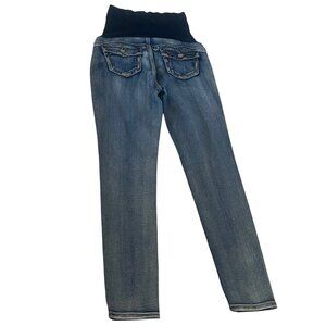 Thread Market Maternity Belly Panel Mid Wash Skinny Pregnancy Blue Denim Jeans M